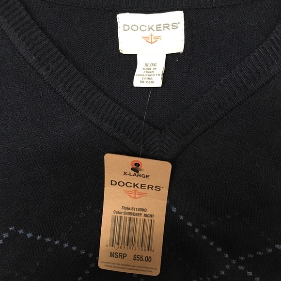 NWT XL Dockers dark blue sweater - Picture 2 of 4